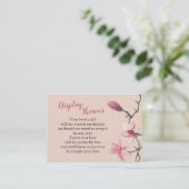 Display Douche Roze Magnolia Bloemen Informatiekaartje (Staand voorkant)