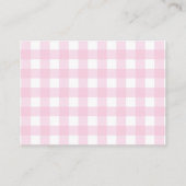 Display Douche Sinaasappels Wit Roze Gingham Informatiekaartje (Achterkant)