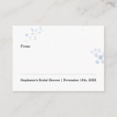 Display Douche Stoffig Blauw Bloemen Geen Wrap Informatiekaartje (Achterkant)