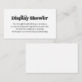 Display douche uitnodiging invoegen informatiekaartje (Voorkant / Achterkant)