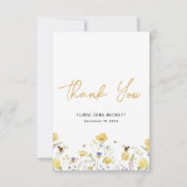 Display Douche Wildbloem Bloemen Honing Bij Bedankkaart (Voorkant)