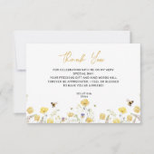 Display Douche Wildbloem Bloemen Honing Bij Bedankkaart (Voorkant)