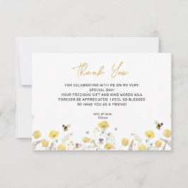 Display Douche Wildbloem Bloemen Honing Bij Bedankkaart