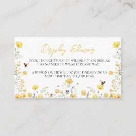 Display Douche Wildbloem Bloemen Honing Bij Informatiekaartje