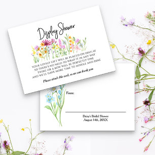 Display Douche Wildflower Meadow Gift Label Informatiekaartje