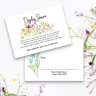 Display Douche  Wildflower Meadow Gift Label Informatiekaartje