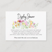 Display Douche  Wildflower Meadow Gift Label Informatiekaartje (Voorkant)