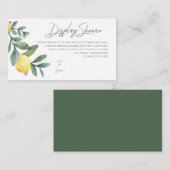 Display douchekaart, geen wrap, citroen Vrijgezell Informatiekaartje (Voorkant / Achterkant)