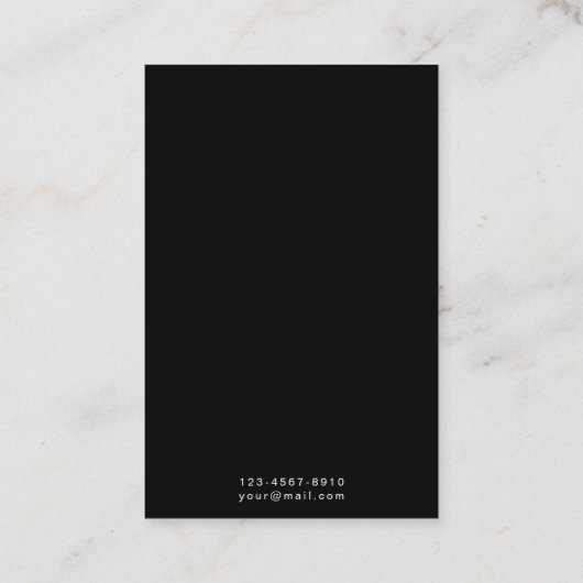 Display Earring Black Color Visitekaartje (Achterkant)