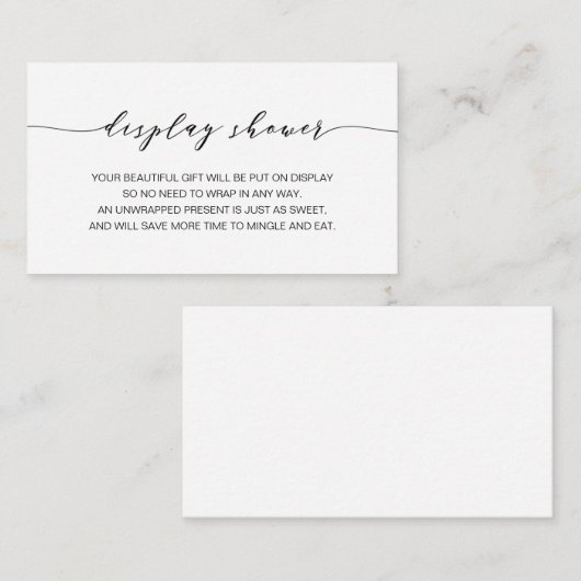 Display Shower-Baby-invoegkaart Informatiekaartje (Voorkant / Achterkant)