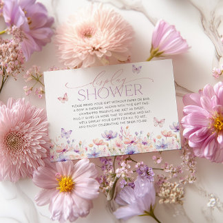Display Shower Card Wildflower Bridal Shower Bedankkaart