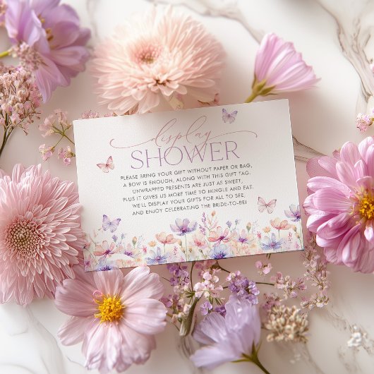 Display Shower Card Wildflower Bridal Shower Bedankkaart