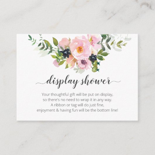 Display Shower Informatiekaartje (Voorkant)