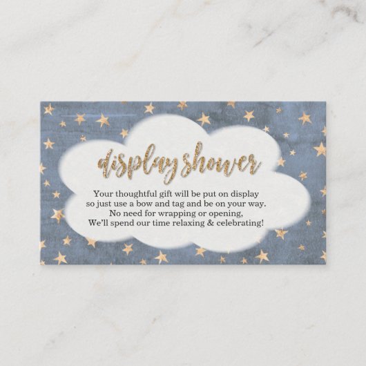 Display Shower Insert - Boy Baby shower Invitation Informatiekaartje (Voorkant)