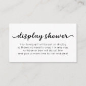 Display Shower-insteekkaart voor Baby shower Informatiekaartje (Voorkant)