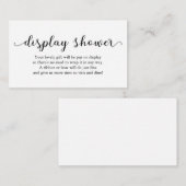 Display Shower-insteekkaart voor Baby shower Informatiekaartje (Voorkant / Achterkant)