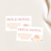 Display Shower Kaart, lokaal geteeld Baby shower Informatiekaartje