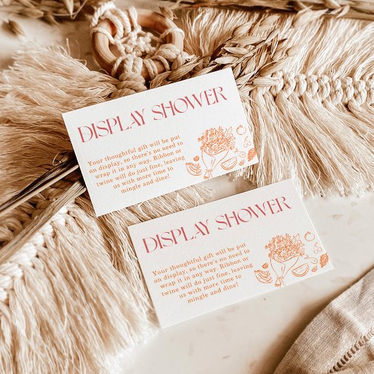 Display Shower Kaart, lokaal geteeld Baby shower Informatiekaartje