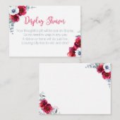 Display Shower kleine invoegkaart om toe te voegen Informatiekaartje (Voorkant / Achterkant)