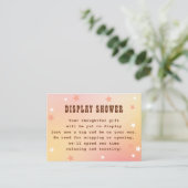 Display Shower Western  Stars Vrijgezellenfeest Informatiekaartje (Staand voorkant)