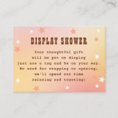 Display Shower Western  Stars Vrijgezellenfeest Informatiekaartje (Voorkant)