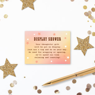 Display Shower Western  Stars Vrijgezellenfeest Informatiekaartje