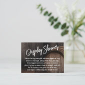 Display Vrijgezellenfeest Cadeaukaart Houtklare ka Informatiekaartje (Staand voorkant)