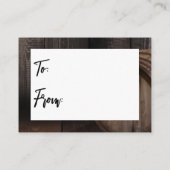 Display Vrijgezellenfeest Cadeaukaart Houtklare ka Informatiekaartje (Achterkant)