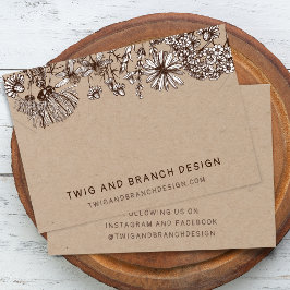 Displaykaart voor halsketting en armband van wilde visitekaartje