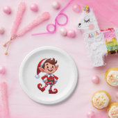 Disposable plate with a picture of elf papieren bordje (Feest)
