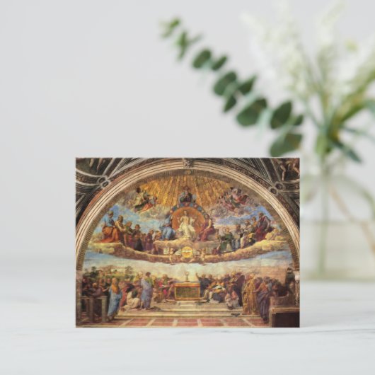 Disputatie van de eucharist briefkaart (Staand voorkant)