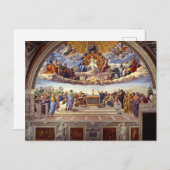 Disputatie van het Heilige Stoel door Raphael Briefkaart (Voorkant / Achterkant)