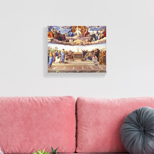 Disputatie van het Heilige Stoel door Raphael Canvas Afdruk (Insitu (Woonkamer))