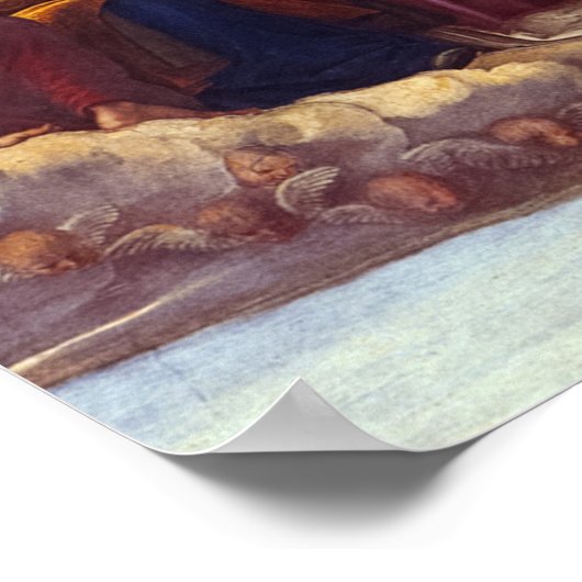 Disputatie van het Heilige Stoel door Raphael Poster (Hoek)