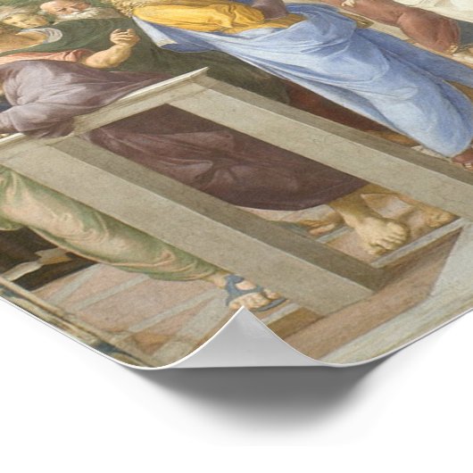 Disputatie van het Heilige Stoel, Raphael Sanzio Poster (Hoek)