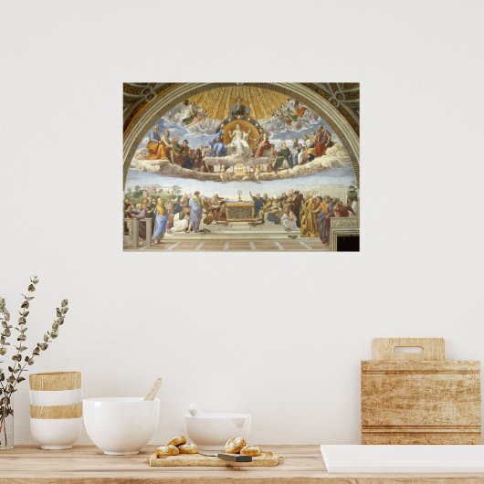 Disputatie van het Heilige Stoel, Raphael Sanzio Poster (Keuken)