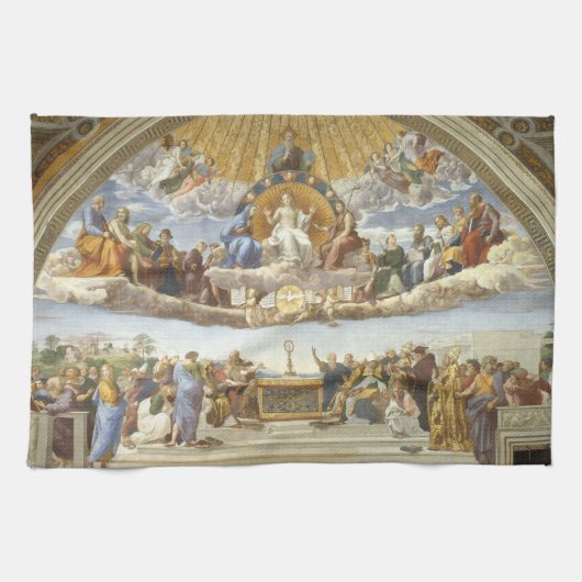 Dispuut over het Heilig Sacrament, Raphael Sanzio Theedoek (Horizontaal)