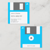 Disquette diskette bekijken vierkante visitekaartje (Voorkant / Achterkant)
