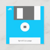 Disquette diskette bekijken vierkante visitekaartje (Achterkant)