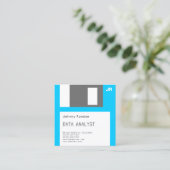 Disquette diskette bekijken vierkante visitekaartje (Staand voorkant)