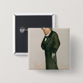 Disraeli, Benjamin Vierkante Button 5,1 Cm (Voorkant /achterkant)