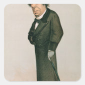 Disraeli, Benjamin Vierkante Sticker (Voorkant)