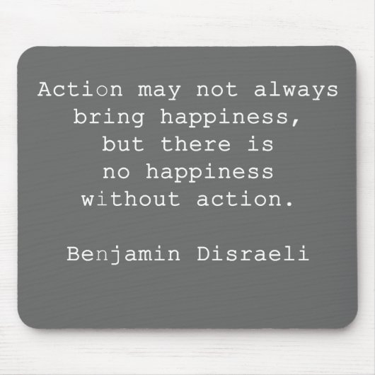 Disraeli Quote Grey Muismat (Voorkant)