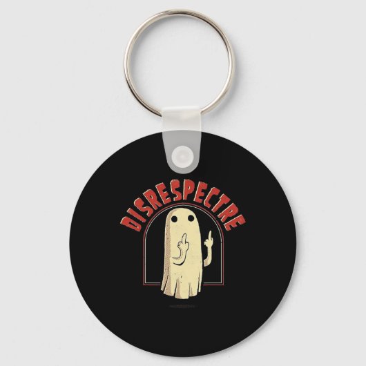 Disrespector Ghost Halloween Funny Ghost Schattige Sleutelhanger (Voorkant)