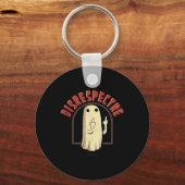 Disrespector Ghost Halloween Funny Ghost Schattige Sleutelhanger (Voorkant)