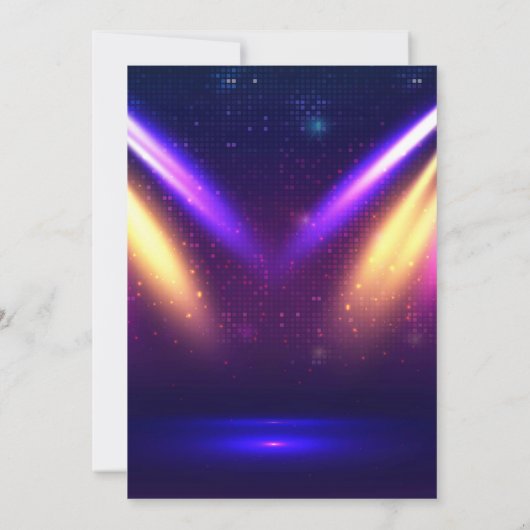 Disro-disco-dansuitnodiging Kaart (Achterkant)