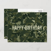 Disrupte khaki camouflage briefkaart (Voorkant / Achterkant)