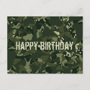 Disrupte khaki camouflage briefkaart