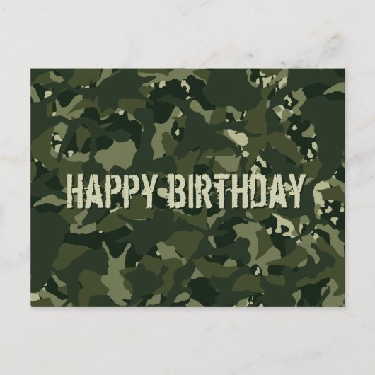 Disrupte khaki camouflage briefkaart (Voorkant)