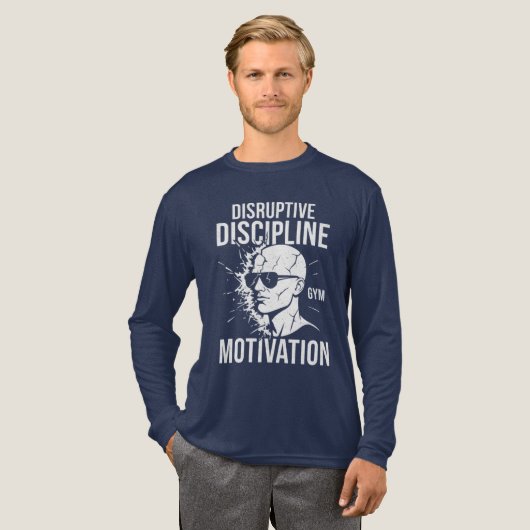 Disruptive Discipline: Hardcore Mindset Gym Tee Tri-Blend Shirt (Voorkant)